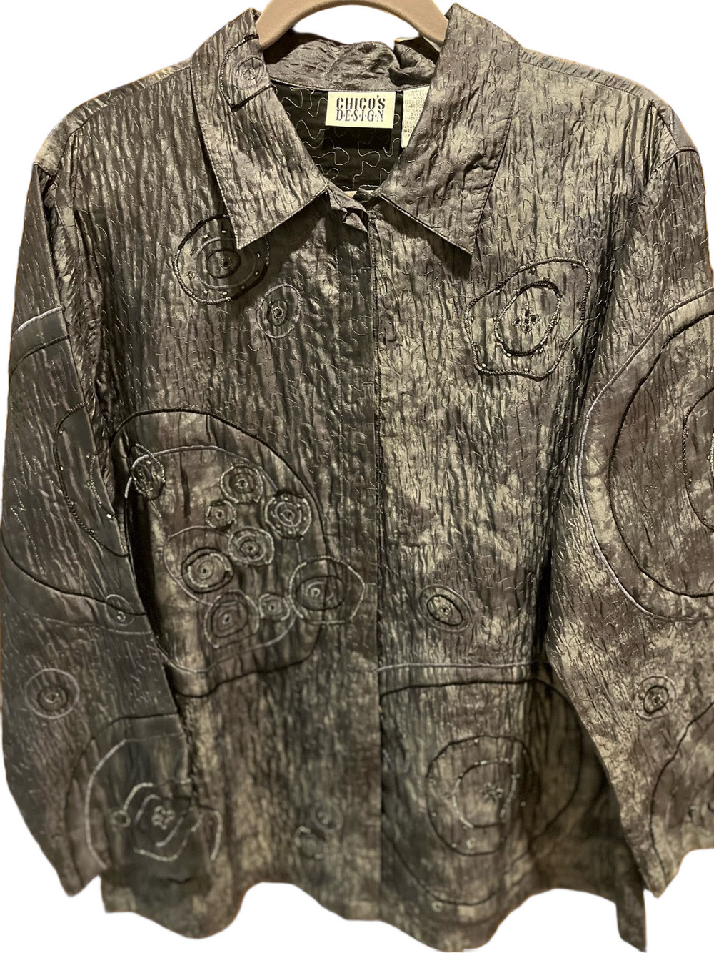 66. WOMENS CHICO’S 3/XL DETAIL JACKET